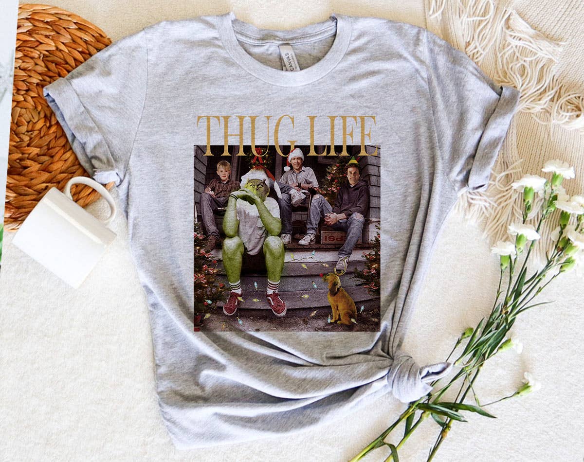 Christmas Movie Grinch Thug Life - Funny Christmas T-Shirt