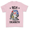 Ben Drankin 4th of July Benjamin Franklin Men Women USA Flag T-Shirt Crewneck Man Menswear Top Independence Day,USA Flag Shirt,Memorial Day Tee,4th of July Womens Tee
