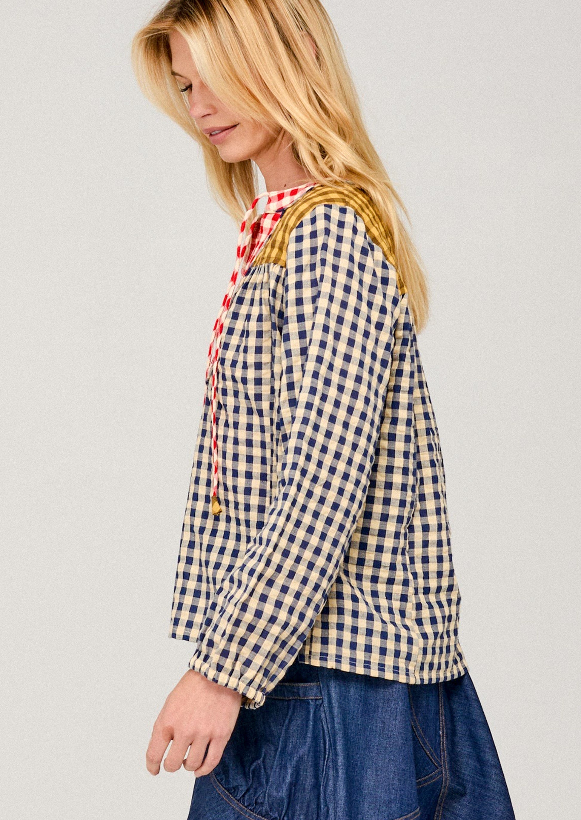 Fleetwood Cotton Gingham Blouse