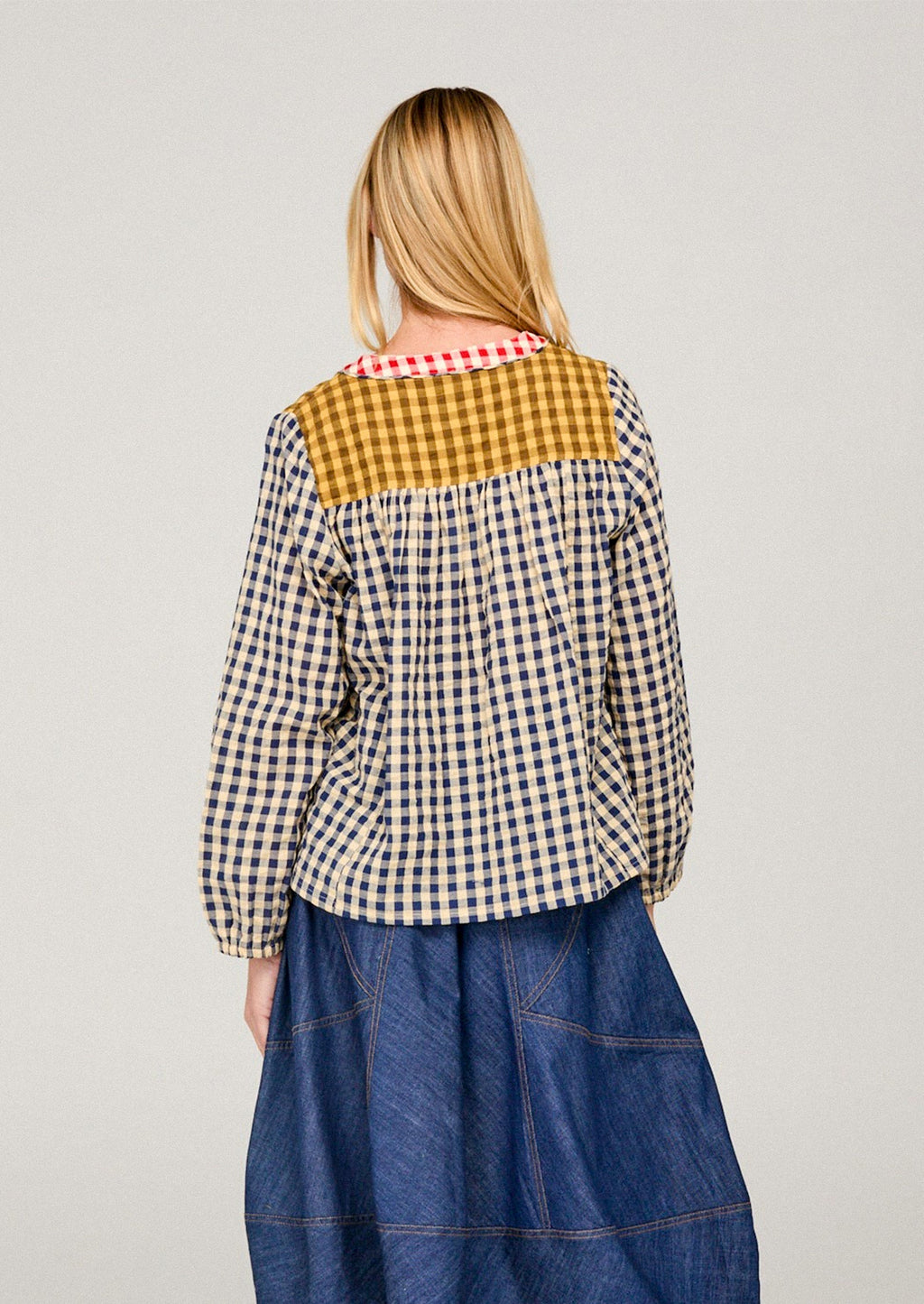 Fleetwood Cotton Gingham Blouse