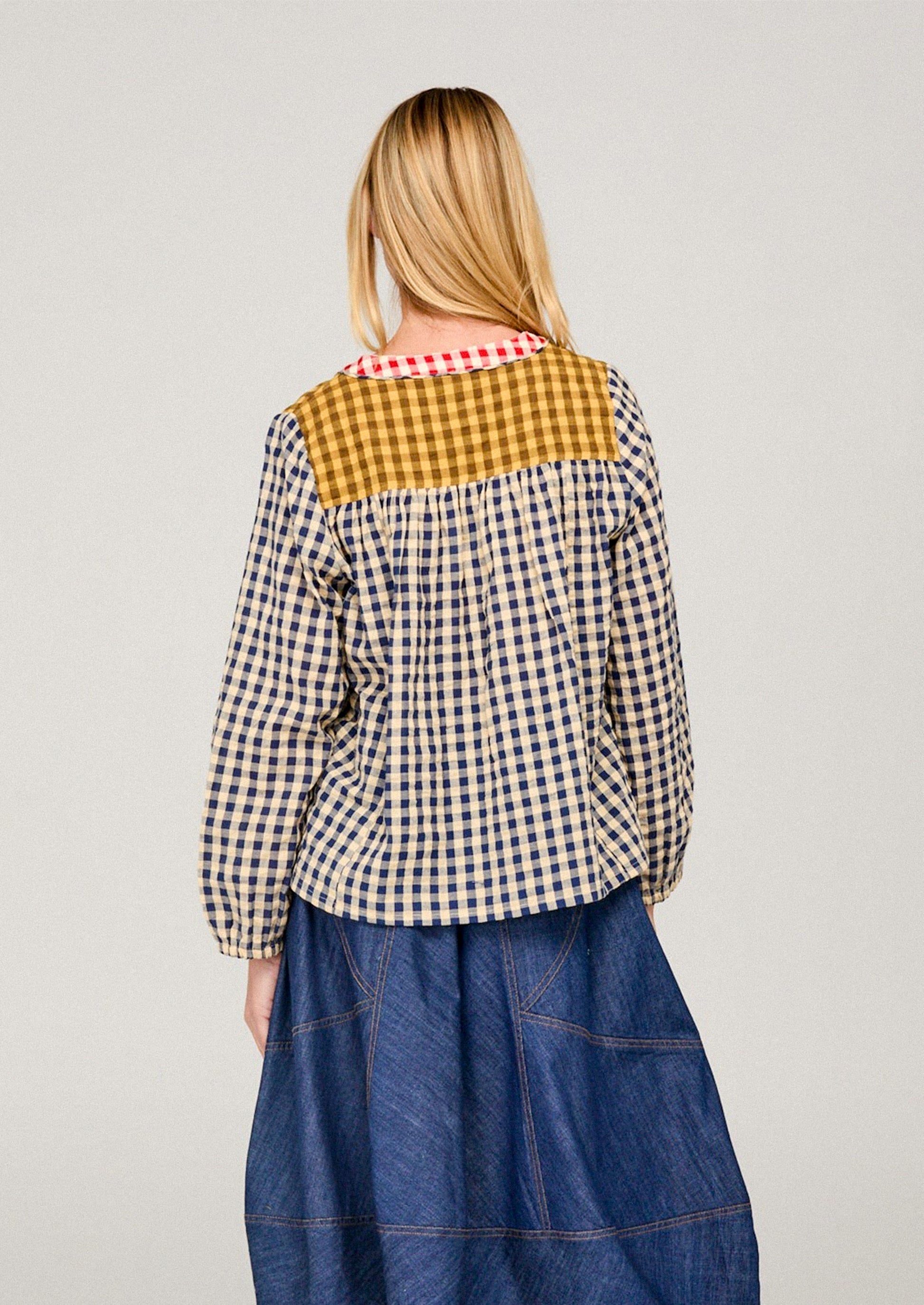 Fleetwood Cotton Gingham Blouse