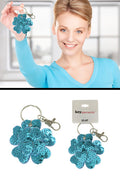 Blue Sequin Flower Keychain KEKC4399