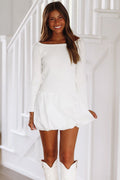 Popping Bubbles Mini Dress - White