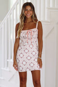 Strawberry Love Mini Dress - White and Pink (FINAL SALE)