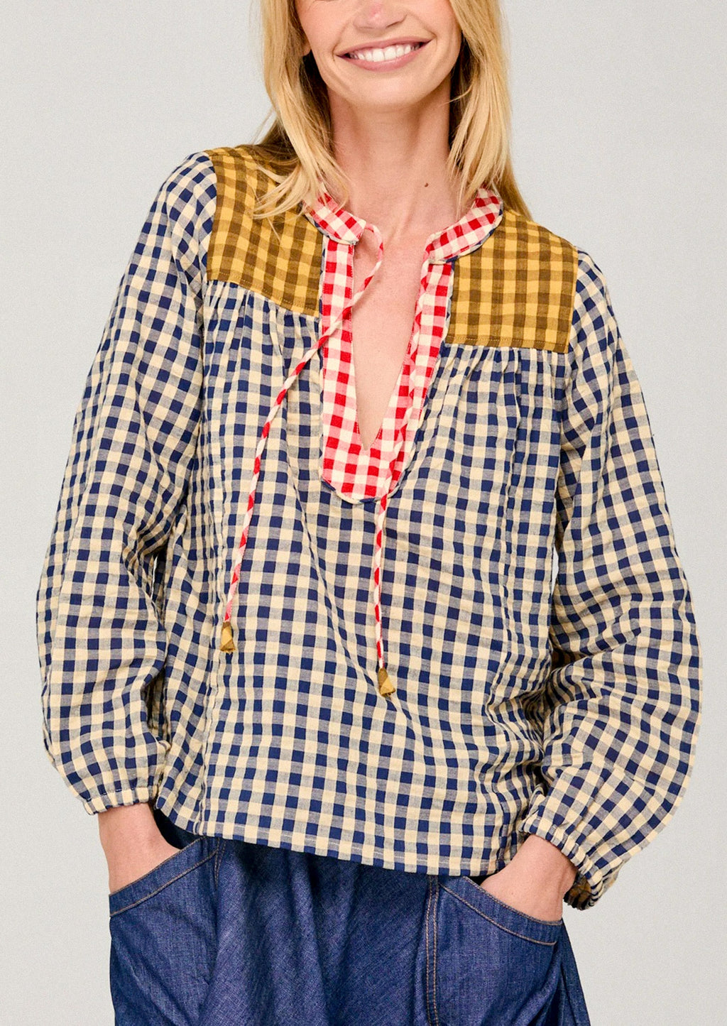 Fleetwood Cotton Gingham Blouse