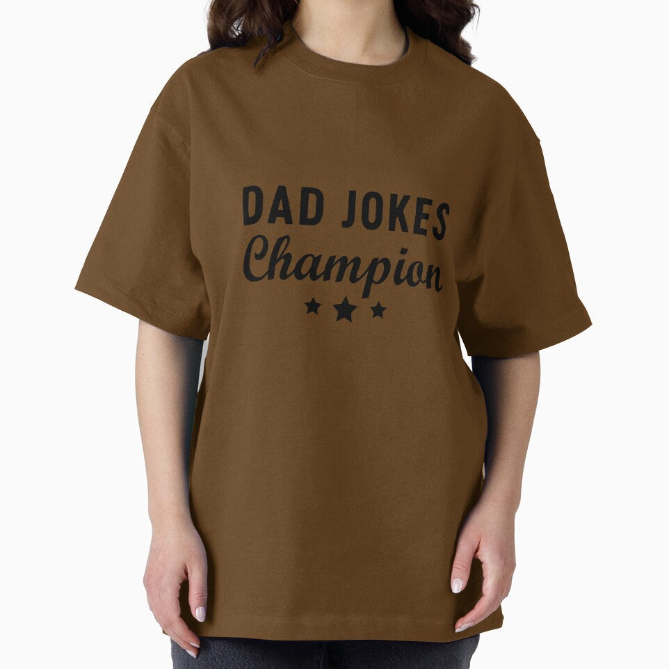 Dad joke champion by JustineWiegan Unisex T-shirt, Sweatshirt, Hoodie, Long Sleeve Tee