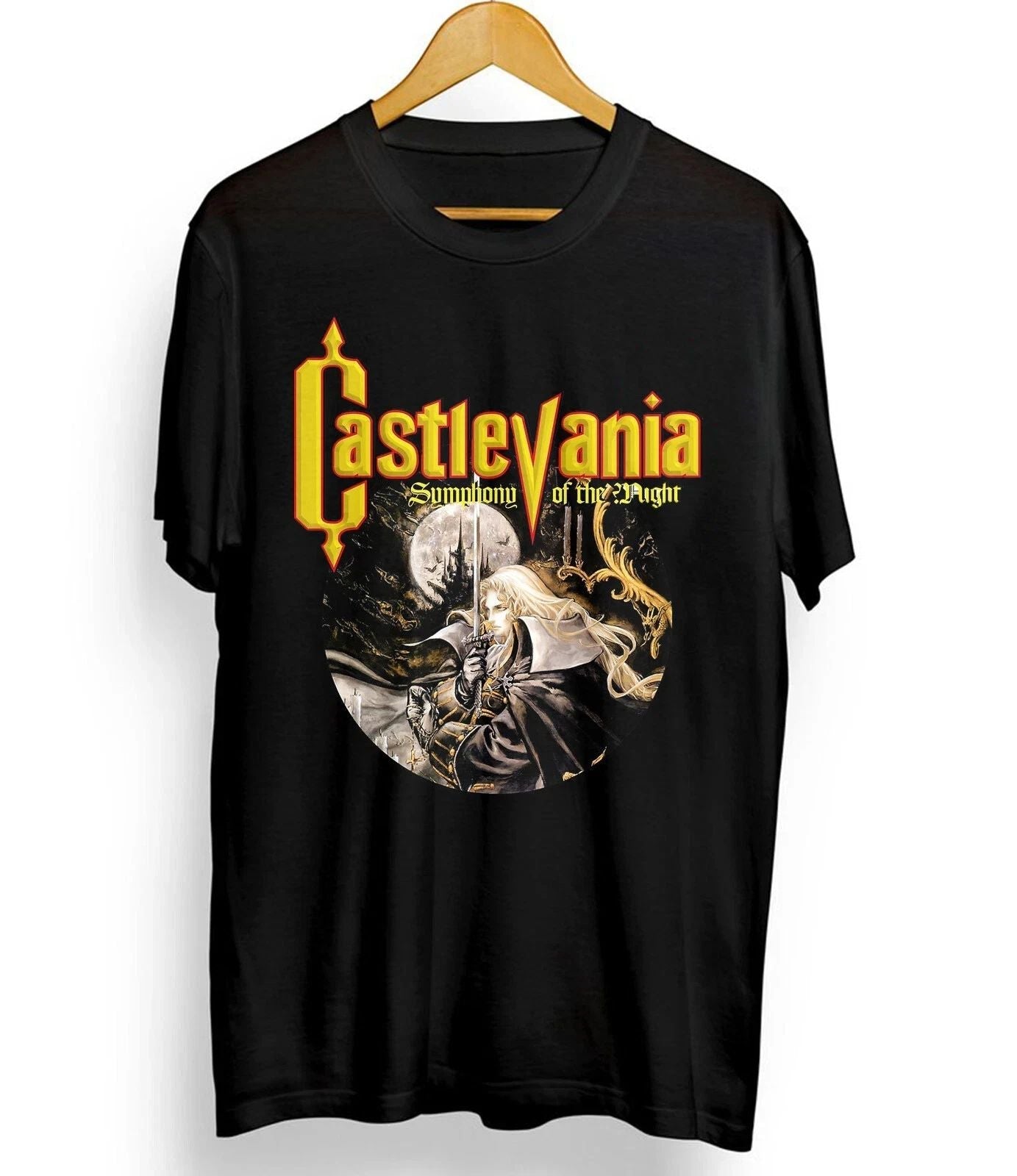 Vintage CASTLEVANIA Symphony of the Night 2022 New t-Shirt Gaming Black T-Shirt Unisex T-shirt, Sweatshirt, Hoodie, Long Sleeve Tee