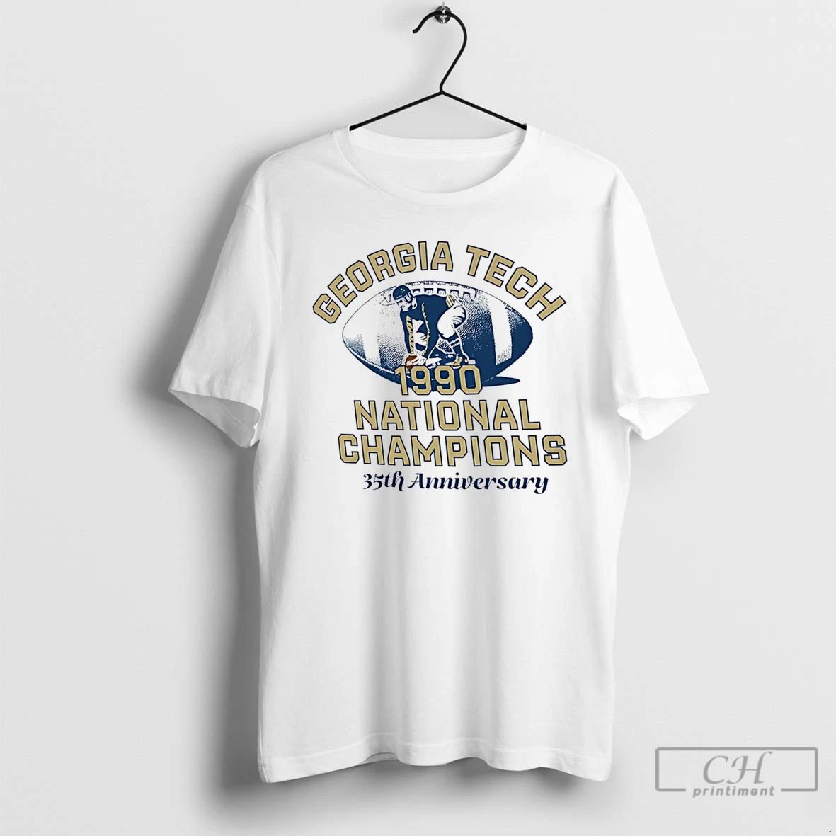 Premium Georgia Tech Yellow Jackets 1990 National Champions 35th Anniversary T Shirts Unisex T-shirt, Sweatshirt, Hoodie, Long Sleeve Tee